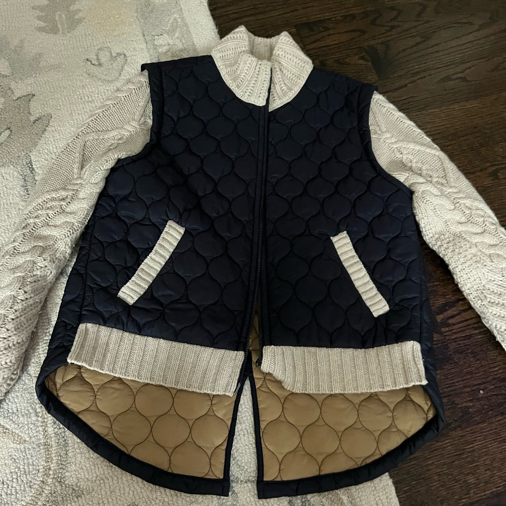 Veronica Beard Patra quilted and wool knit jacket